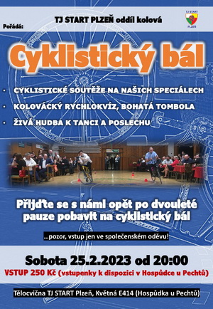 Cyklistický bál 2023 - Plzeň Doudlevce - u Pechtů - kolová 